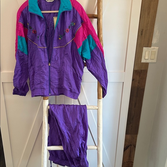 Two Twenty Pants - Twenty Women's Vintage  Track Suit - Purple, Pink, Teal NWT